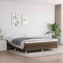 Boxspring sengeramme 180x200 cm stof mørkebrun