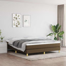 Boxspring sengeramme 180x200 cm stof mørkebrun