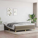 Boxspring sengeramme 180x200 cm stof gråbrun