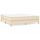 Boxspring sengeramme 180x200 cm stof cremefarvet