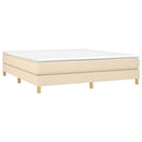 Boxspring sengeramme 180x200 cm stof cremefarvet