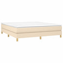 Boxspring sengeramme 180x200 cm stof cremefarvet