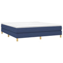 Boxspring sengeramme 180x200 cm stof blå