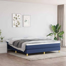 Boxspring sengeramme 180x200 cm stof blå