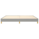 Boxspring sengeramme 200x200 cm stof lysegrå