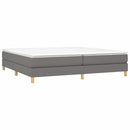 Boxspring sengeramme 200x200 cm stof mørkegrå