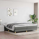 Boxspring sengeramme 200x200 cm stof mørkegrå