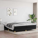 Boxspring sengeramme 200x200 cm stof sort