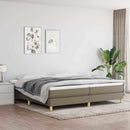 Boxspring sengeramme 200x200 cm stof gråbrun