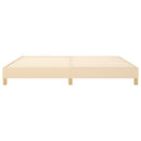 Boxspring sengeramme 200x200 cm stof cremefarvet