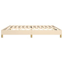 Boxspring sengeramme 200x200 cm stof cremefarvet