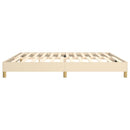 Boxspring sengeramme 200x200 cm stof cremefarvet