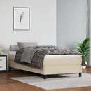 Boxspring sengeramme 80x200 cm kunstlæder cremefarvet