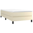 Boxspring sengeramme 90x190 cm kunstlæder brun