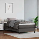 Boxspring sengeramme 90x190 cm kunstlæder grå