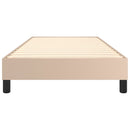 Boxspring sengeramme 90x190 cm kunstlæder cappuccinofarvet