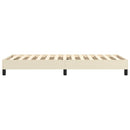 Boxspring sengeramme 90x200 cm kunstlæder cremefarvet