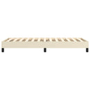Boxspring sengeramme 90x200 cm kunstlæder cremefarvet