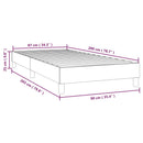 Boxspring sengeramme 90x200 cm kunstlæder cremefarvet