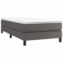 Boxspring sengeramme 90x200 cm kunstlæder grå