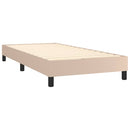 Boxspring sengeramme 90x200 cm kunstlæder cappuccinofarvet