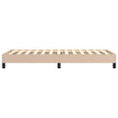 Boxspring sengeramme 90x200 cm kunstlæder cappuccinofarvet