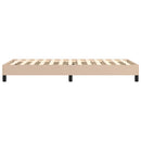 Boxspring sengeramme 90x200 cm kunstlæder cappuccinofarvet