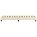 Boxspring sengeramme 100x200 cm kunstlæder cremefarvet