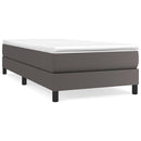 Boxspring sengeramme 100x200 cm kunstlæder grå