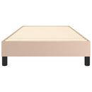 Boxspring sengeramme 100x200 cm kunstlæder cappuccinofarvet