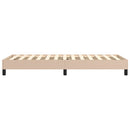 Boxspring sengeramme 100x200 cm kunstlæder cappuccinofarvet