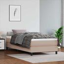Boxspring sengeramme 100x200 cm kunstlæder cappuccinofarvet