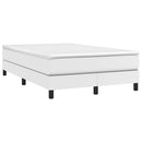 Boxspring sengeramme 120x200 cm kunstlæder hvid