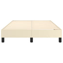 Boxspring sengeramme 120x200 cm kunstlæder cremefarvet