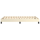 Boxspring sengeramme 120x200 cm kunstlæder cremefarvet