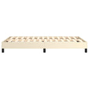 Boxspring sengeramme 120x200 cm kunstlæder cremefarvet