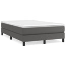 Boxspring sengeramme 120x200 cm kunstlæder grå