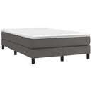 Boxspring sengeramme 120x200 cm kunstlæder grå