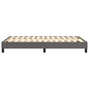 Boxspring sengeramme 120x200 cm kunstlæder grå