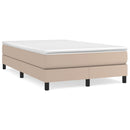 Boxspring sengeramme 120x200 cm kunstlæder cappuccinofarvet