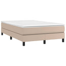 Boxspring sengeramme 120x200 cm kunstlæder cappuccinofarvet