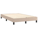 Boxspring sengeramme 120x200 cm kunstlæder cappuccinofarvet