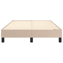 Boxspring sengeramme 120x200 cm kunstlæder cappuccinofarvet