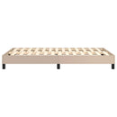 Boxspring sengeramme 120x200 cm kunstlæder cappuccinofarvet