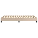 Boxspring sengeramme 120x200 cm kunstlæder cappuccinofarvet