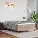 Boxspring sengeramme 120x200 cm kunstlæder cappuccinofarvet