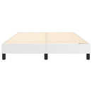 Boxspring sengeramme 140x190 cm kunstlæder hvid