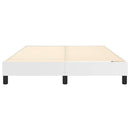 Boxspring sengeramme 140x190 cm kunstlæder hvid