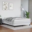Boxspring sengeramme 140x190 cm kunstlæder hvid