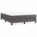 Boxspring sengeramme 140x190 cm kunstlæder grå
